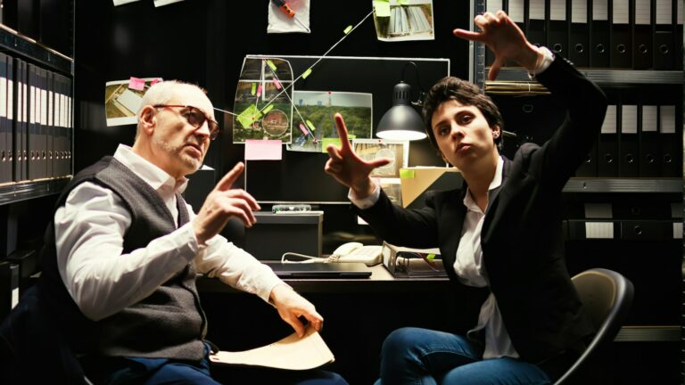 Partners reviewing AR hologram